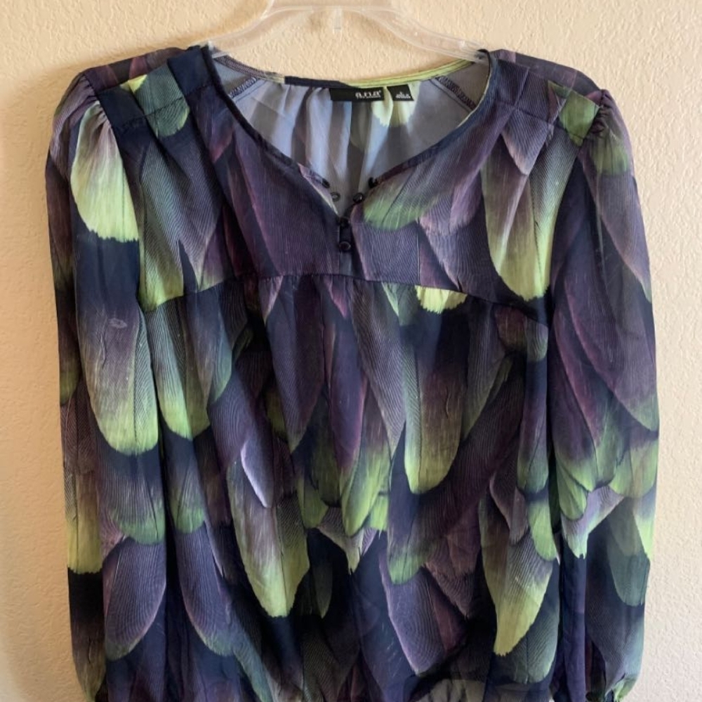 a.n.a Feather Print Blouse
